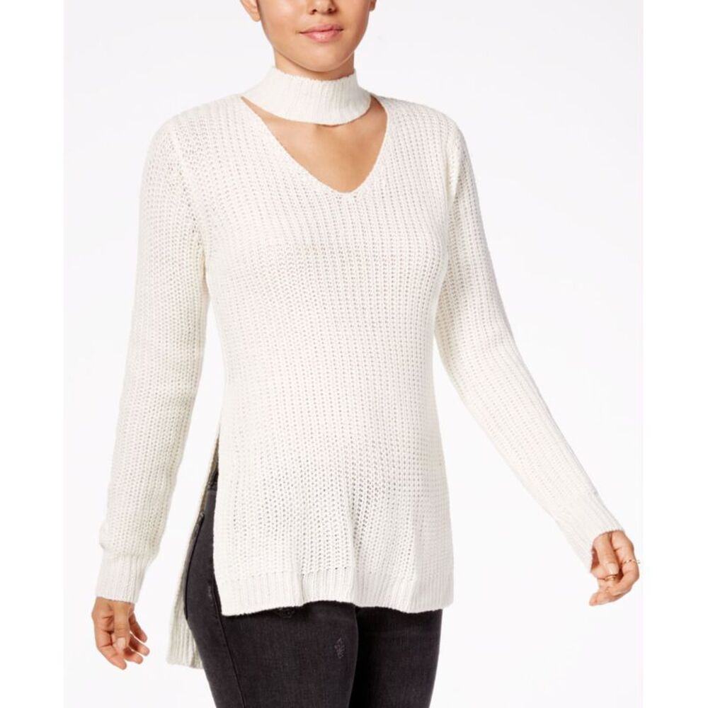 Planet Gold Juniors Cutout Turtleneck Sweater